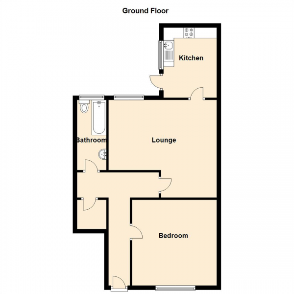 Floor Plan Image for 1 Bedroom Property for Sale in Maxwell Street, Gateshead