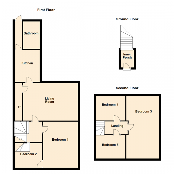 Floor Plan Image for 5 Bedroom Maisonette for Sale in Watt Street, Gateshead