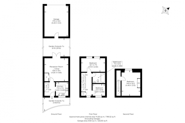 Floor Plan Image for 3 Bedroom Terraced House for Sale in Jade Close, Newham E16