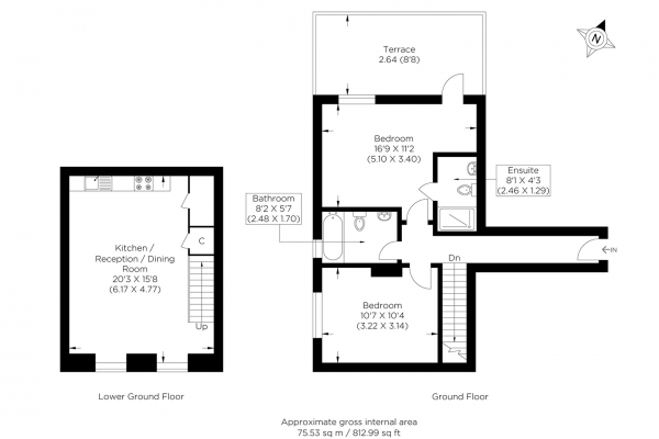 Floor Plan Image for 2 Bedroom Duplex for Sale in Old Ford Road, Bow E3