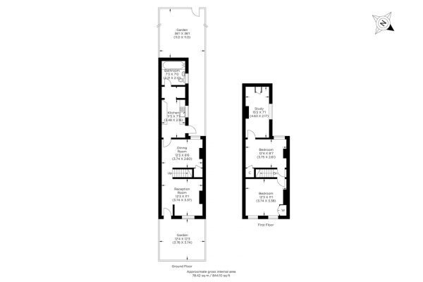 Floor Plan Image for 2 Bedroom Terraced House for Sale in White Horse Hill, Chislehurst BR7