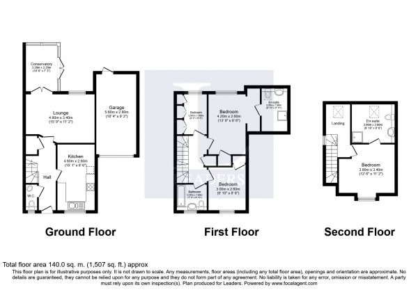 Floor Plan Image for 4 Bedroom Detached House to Rent in Queen Street, Chertsey