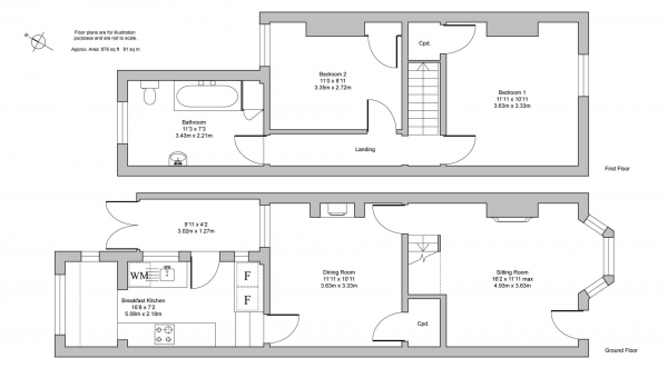 Floor Plan Image for 2 Bedroom Cottage for Sale in School Lane, Kenilworth