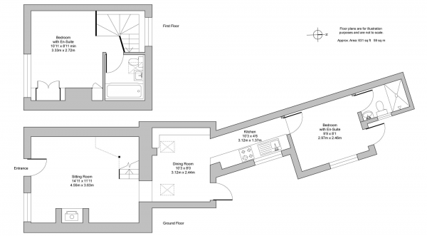 Floor Plan Image for 2 Bedroom Cottage for Sale in High Street, Kenilworth