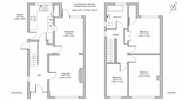 Floor Plan Image for 3 Bedroom Semi-Detached House for Sale in Grange Avenue, Kenilworth