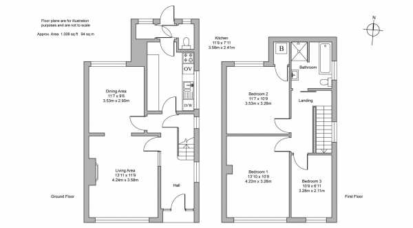 Floor Plan Image for 3 Bedroom Semi-Detached House for Sale in Thornby Avenue, Kenilworth