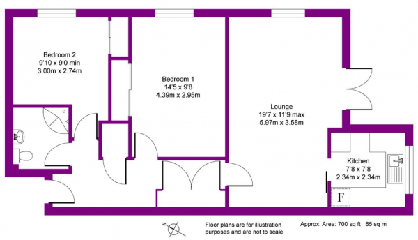 Floor Plan Image for 2 Bedroom Flat for Sale in Priory Road, Kenilworth