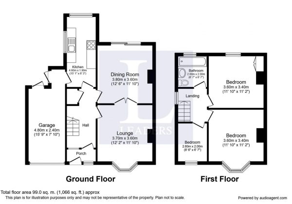Floor Plan Image for 3 Bedroom Semi-Detached House for Sale in Tile Hill Village