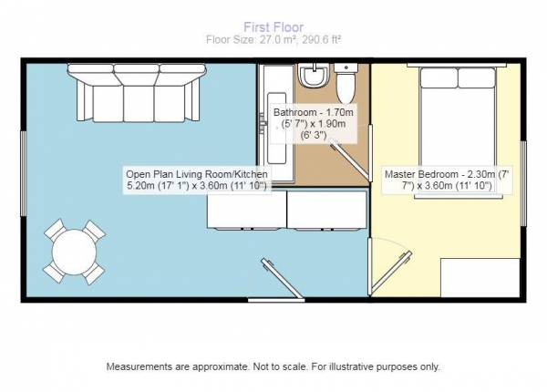 Floor Plan Image for 1 Bedroom Flat for Sale in Spring Lane, Kenilworth