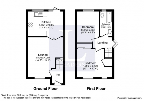 Floor Plan Image for 2 Bedroom Semi-Detached House for Sale in Woodmill Meadow, Kenilworth