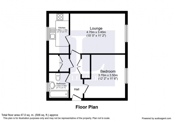 Floor Plan Image for 1 Bedroom Flat for Sale in Webster Avenue, Kenilworth