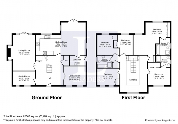 Floor Plan Image for 5 Bedroom Detached House for Sale in Heath Green Way, Coventry