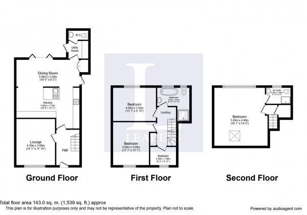 Floor Plan Image for 4 Bedroom Terraced House for Sale in Dudley Road, Kenilworth