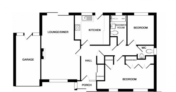 Floor Plan Image for 2 Bedroom Bungalow for Sale in Elizabeth Way, Kenilworth