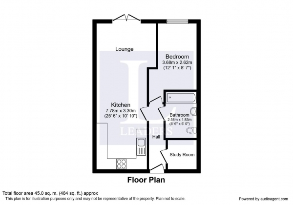 Floor Plan Image for 1 Bedroom Apartment for Sale in 50 Station Road, Kenilworth