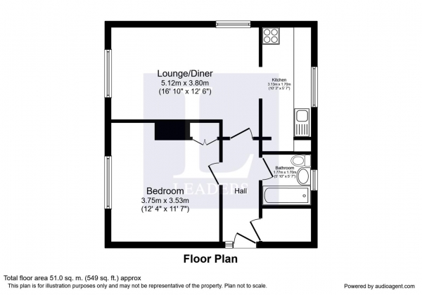 Floor Plan Image for 1 Bedroom Maisonette for Sale in Bantock Road, Coventry