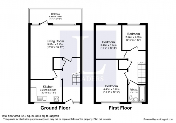 Floor Plan Image for 3 Bedroom Apartment for Sale in Abbey End, Kenilworth
