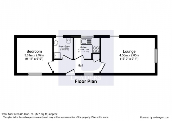 Floor Plan Image for 1 Bedroom Flat for Sale in 17 Station Road, Kenilworth