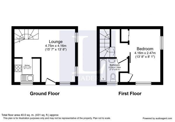 Floor Plan Image for 1 Bedroom Semi-Detached House for Sale in Ebourne Close, Kenilworth