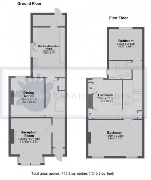 Floor Plan Image for 3 Bedroom Terraced House for Sale in Standard Road, Hounslow, TW4