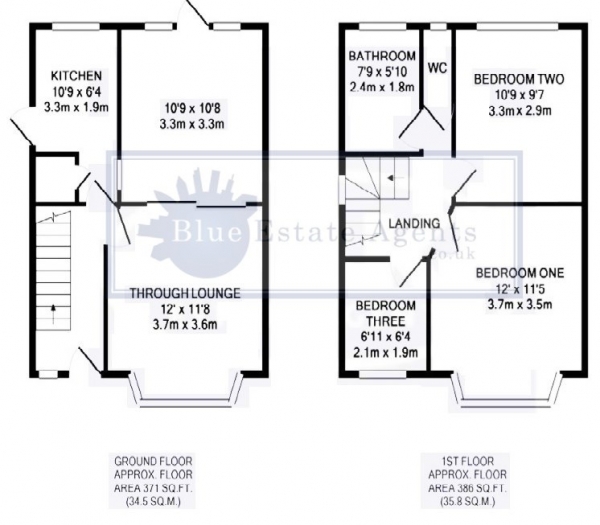 Floor Plan Image for 3 Bedroom Semi-Detached House for Sale in Berkeley Waye, Hounslow, TW5