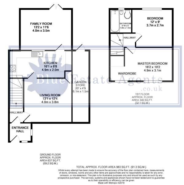 Floor Plan Image for 2 Bedroom Semi-Detached House for Sale in Cambridge Road, Hounslow, TW4