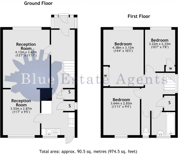 Floor Plan Image for 3 Bedroom Semi-Detached House for Sale in Armytage Road, Hounslow, TW5