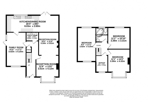 Floor Plan Image for 5 Bedroom End of Terrace House to Rent in Marnell Way, Hounslow, TW4