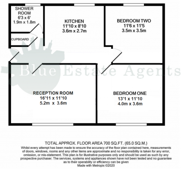 Floor Plan Image for 2 Bedroom Flat for Sale in Harlech Gardens, Hounslow, TW5