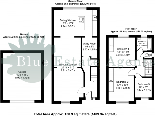 Floor Plan Image for 3 Bedroom Semi-Detached House for Sale in Heston Avenue, Hounslow, TW5