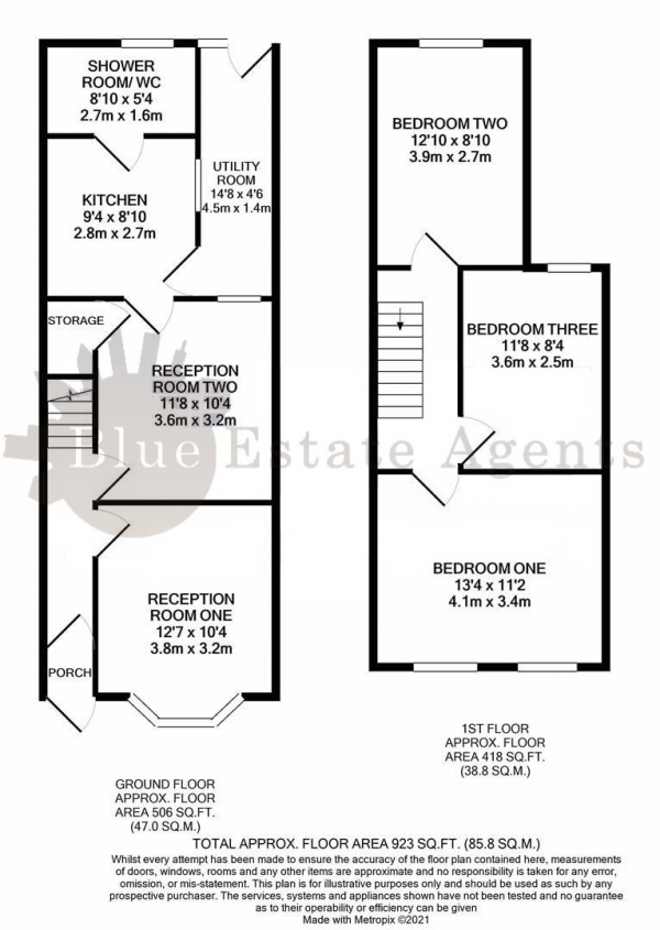 Floor Plan Image for 3 Bedroom Terraced House for Sale in Cromwell Road, Hounslow, TW3