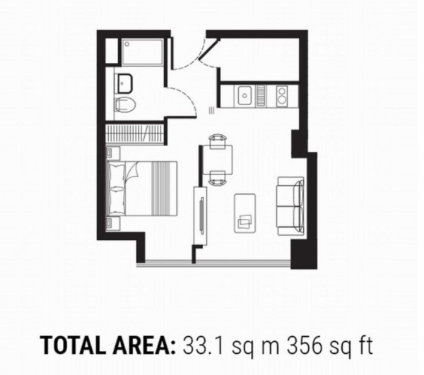 Floor Plan Image for 1 Bedroom Apartment to Rent in Staines Road, Hounslow, TW3