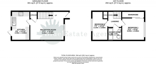 Floor Plan Image for 2 Bedroom Terraced House for Sale in Vicarage Farm Road, Hounslow, TW5