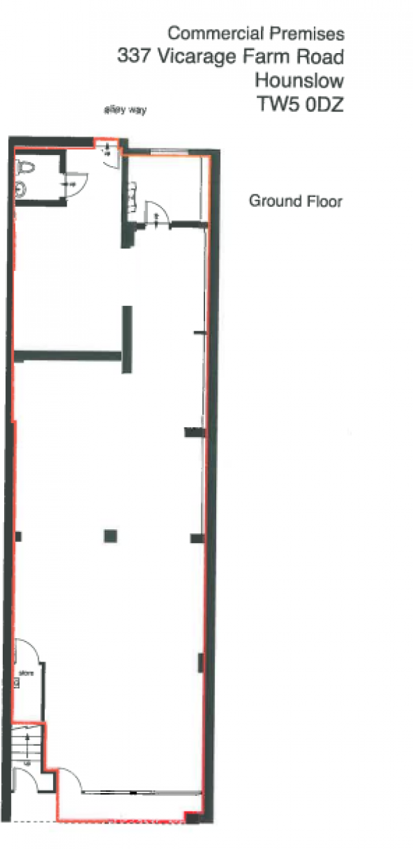 Floor Plan Image for Commercial Property for Sale in Vicarage Farm Road, Hounslow, TW5