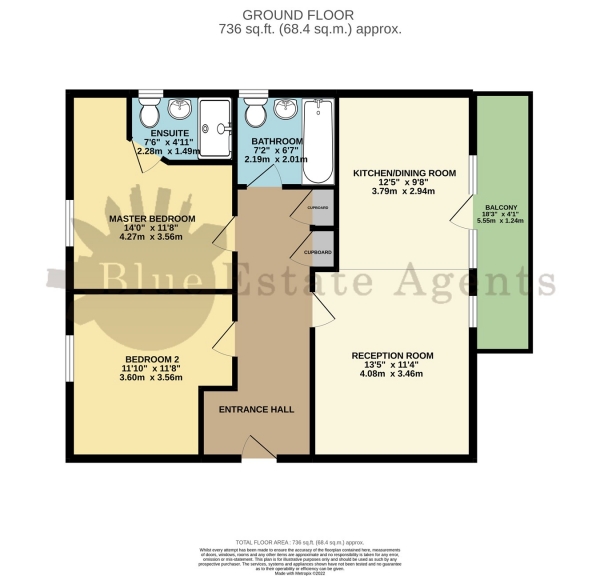 Floor Plan Image for 2 Bedroom Apartment for Sale in Brabazon Road, Hounslow, TW5