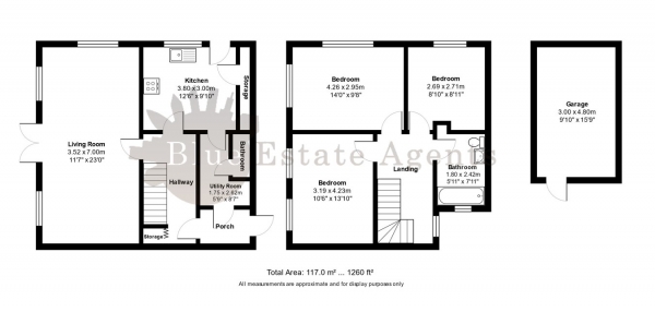 Floor Plan Image for 3 Bedroom Terraced House for Sale in Renfrew Road, Hounslow, TW4