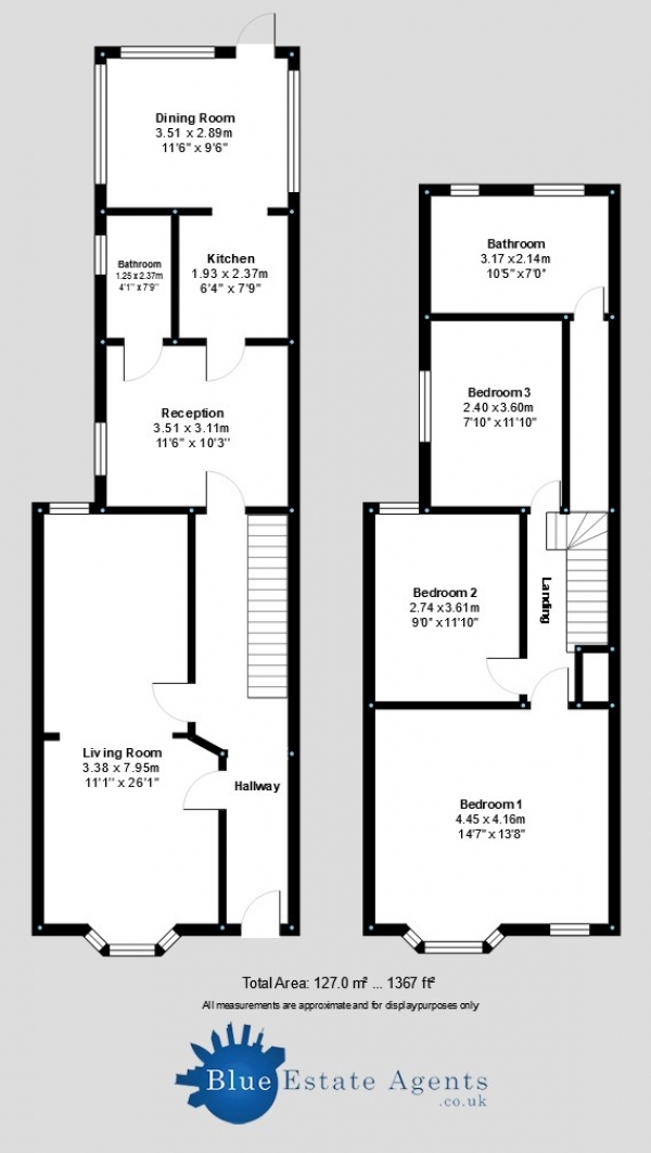 Floor Plan Image for 3 Bedroom Terraced House for Sale in Nicholes Road, Hounslow, TW3