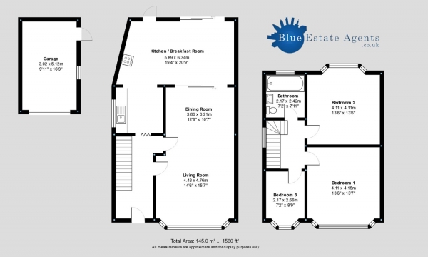 Floor Plan Image for 3 Bedroom Semi-Detached House for Sale in Shelley Crescent, Hounslow, TW5