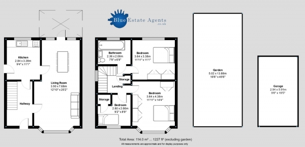 Floor Plan Image for 3 Bedroom Semi-Detached House for Sale in Pegg Road, Hounslow, TW5