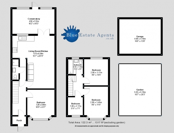 Floor Plan Image for 3 Bedroom Terraced House for Sale in Kingsbridge Road, Southall, UB2