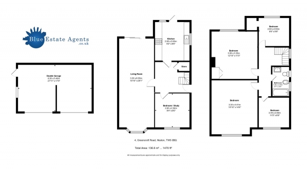 Floor Plan Image for 4 Bedroom Semi-Detached House for Sale in Greencroft Road, Hounslow, TW5