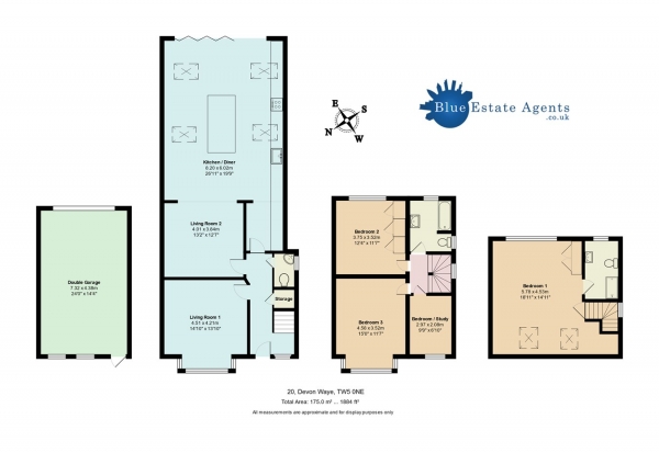 Floor Plan Image for 4 Bedroom Semi-Detached House for Sale in Devon Waye, Hounslow, TW5