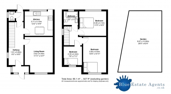 Floor Plan Image for 3 Bedroom Semi-Detached House for Sale in Charles Street, Hounslow, TW3