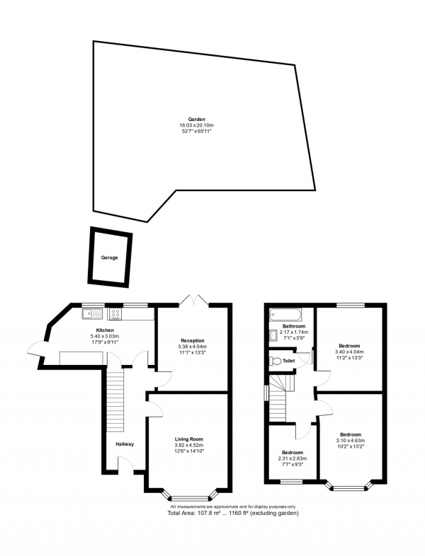 Floor Plan Image for 3 Bedroom Detached House for Sale in Hogarth Gardens, Hounslow, TW5