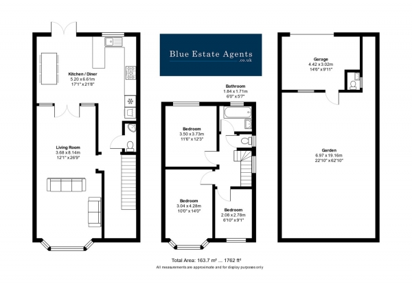 Floor Plan Image for 3 Bedroom Semi-Detached House for Sale in The Crossways, Hounslow, TW5