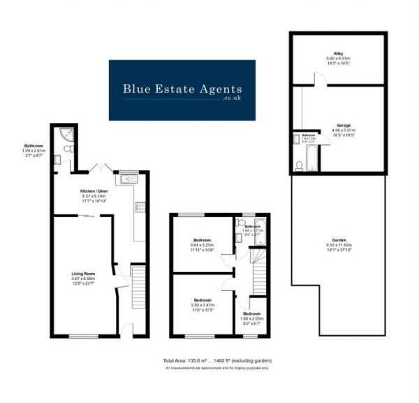 Floor Plan Image for 4 Bedroom Terraced House to Rent in Waye Avenue, Hounslow, TW5