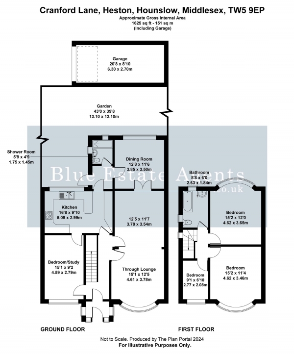 Floor Plan Image for 4 Bedroom Detached House for Sale in Cranford Lane, Hounslow, TW5