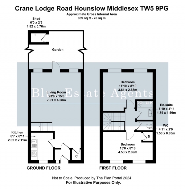 Floor Plan Image for 2 Bedroom Duplex for Sale in Crane Lodge Road, Hounslow, TW5