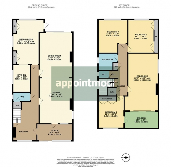 Floor Plan Image for 4 Bedroom Detached House for Sale in CROSBY ROAD, Chalkwell