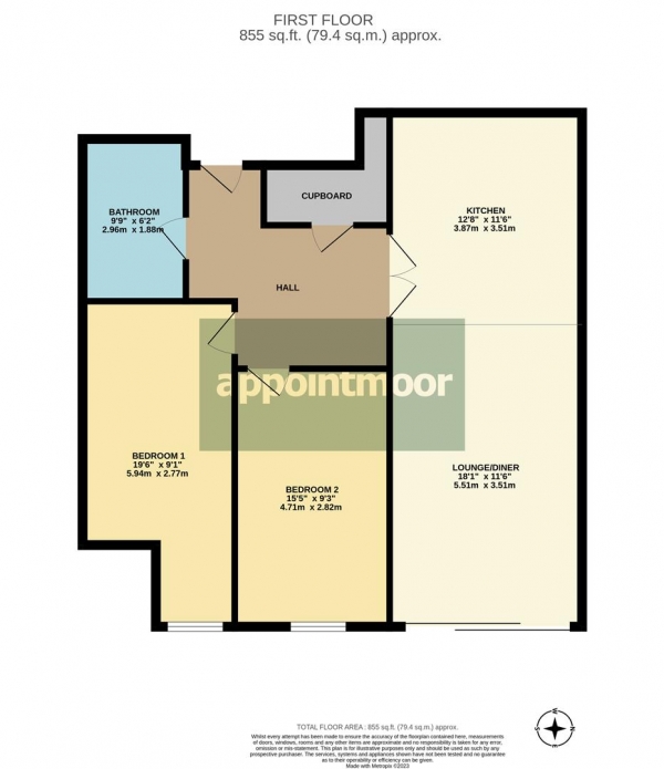 Floor Plan Image for 2 Bedroom Apartment for Sale in BEECH ROAD, Hadleigh